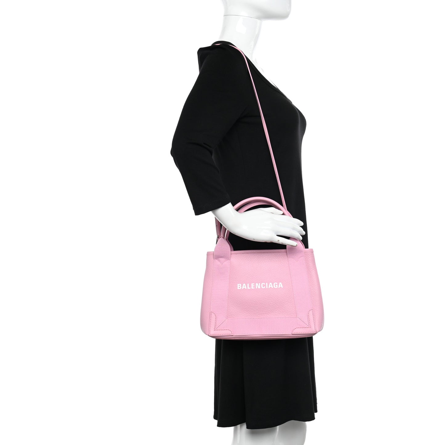 Calfskin Navy Cabas XS Candy Pink White