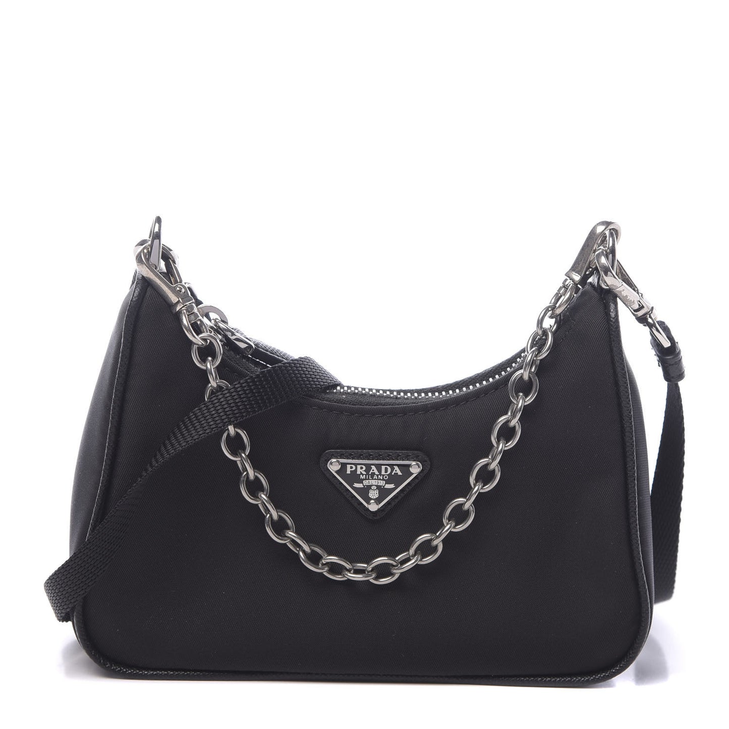 Tessuto Nylon Mini Re-Edition 2000 Shoulder Bag Black