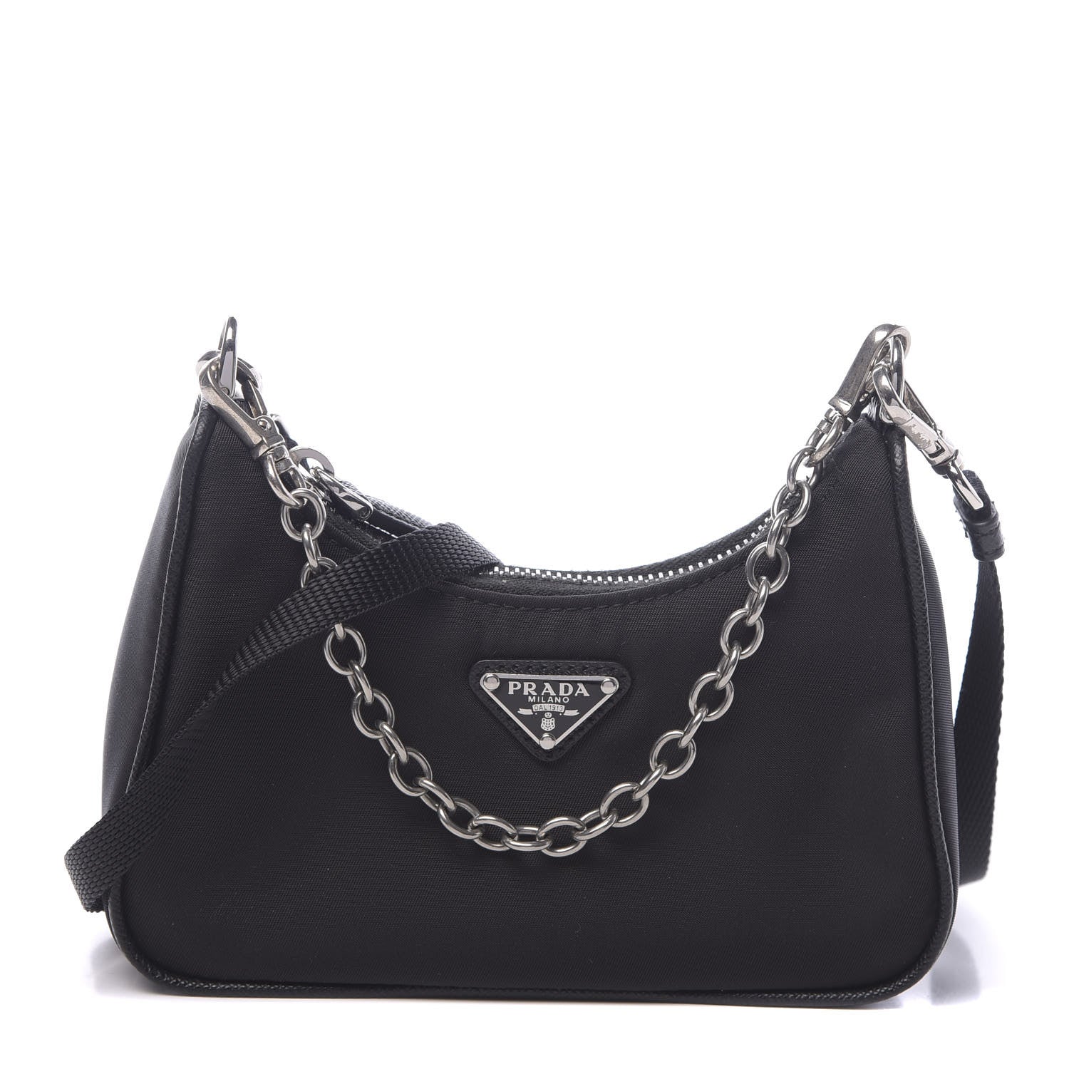 Prada Tessuto Nylon Mini Re-Edition 2000 Shoulder Bag Black 1 of 10