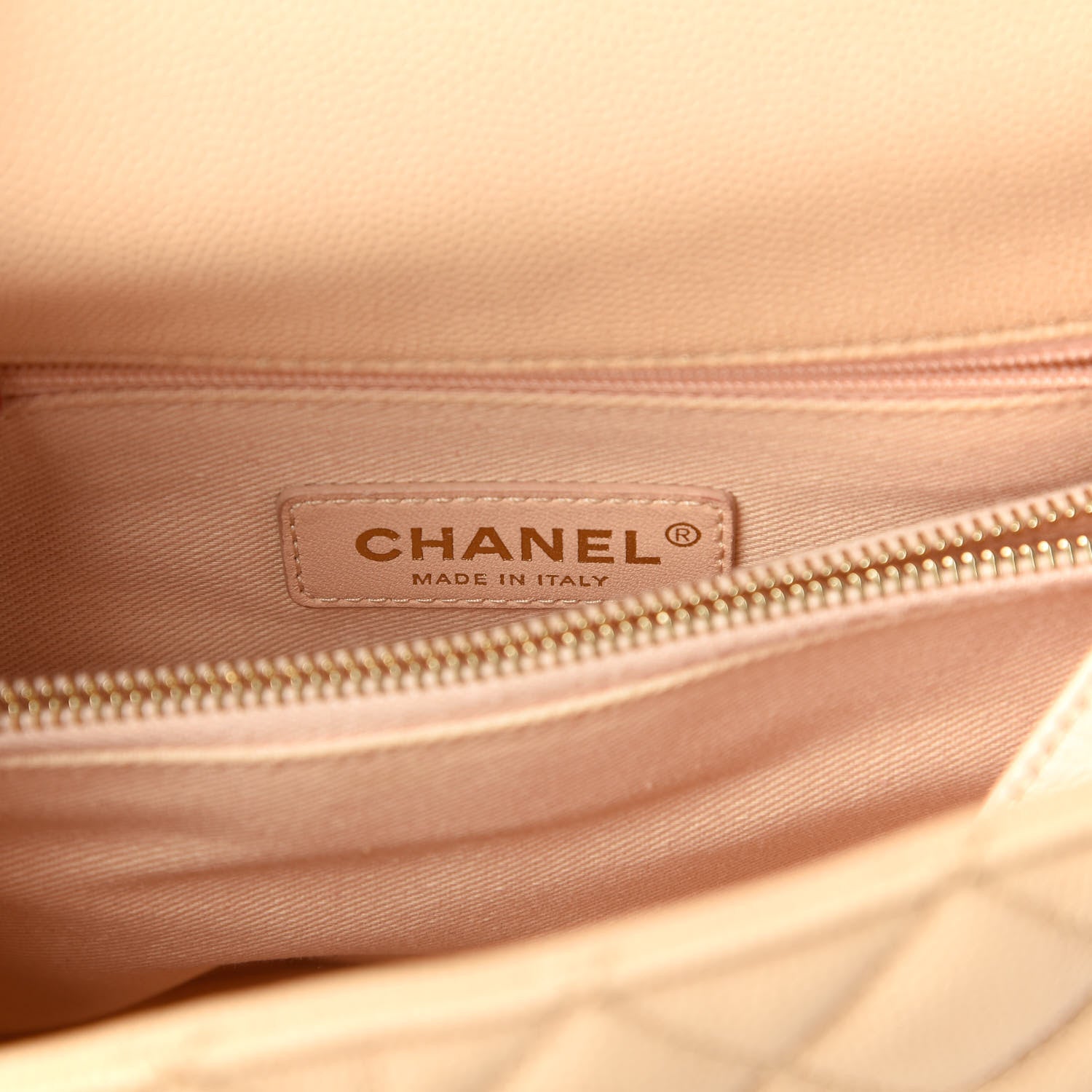 Chanel Caviar Quilted Small Coco Handle Flap Light Beige 8 of 11