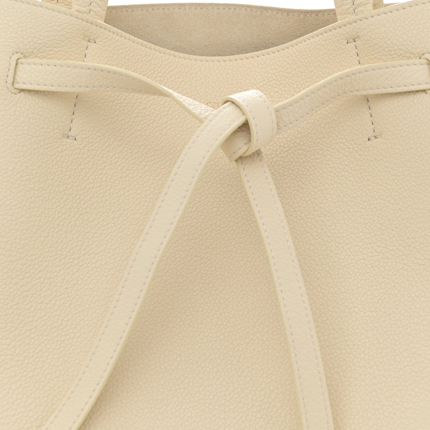 Soft Grained Calfskin Small Belt Cabas Phantom Cream