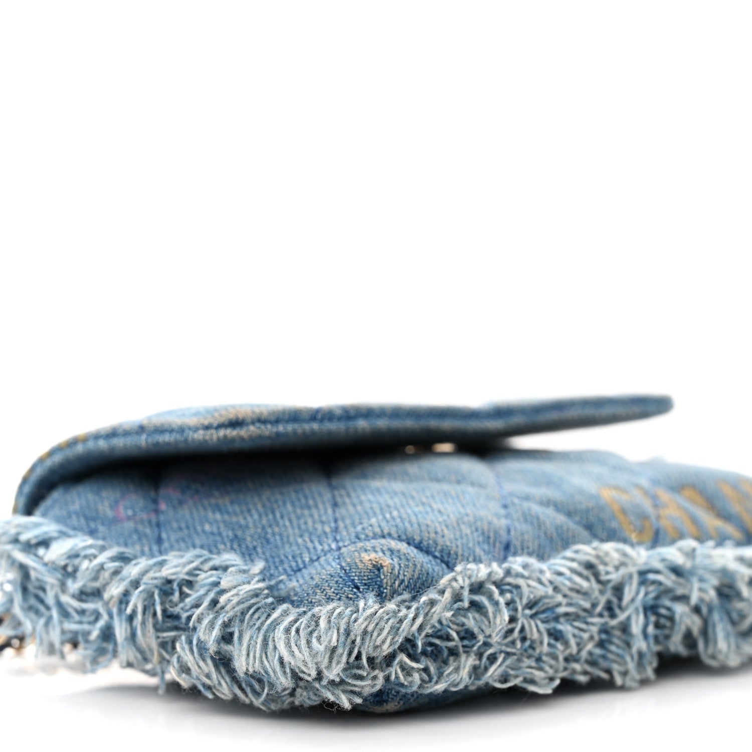 Chanel Denim Quilted Denim Mood Clutch With Chain Blue Multicolor 9 of 13