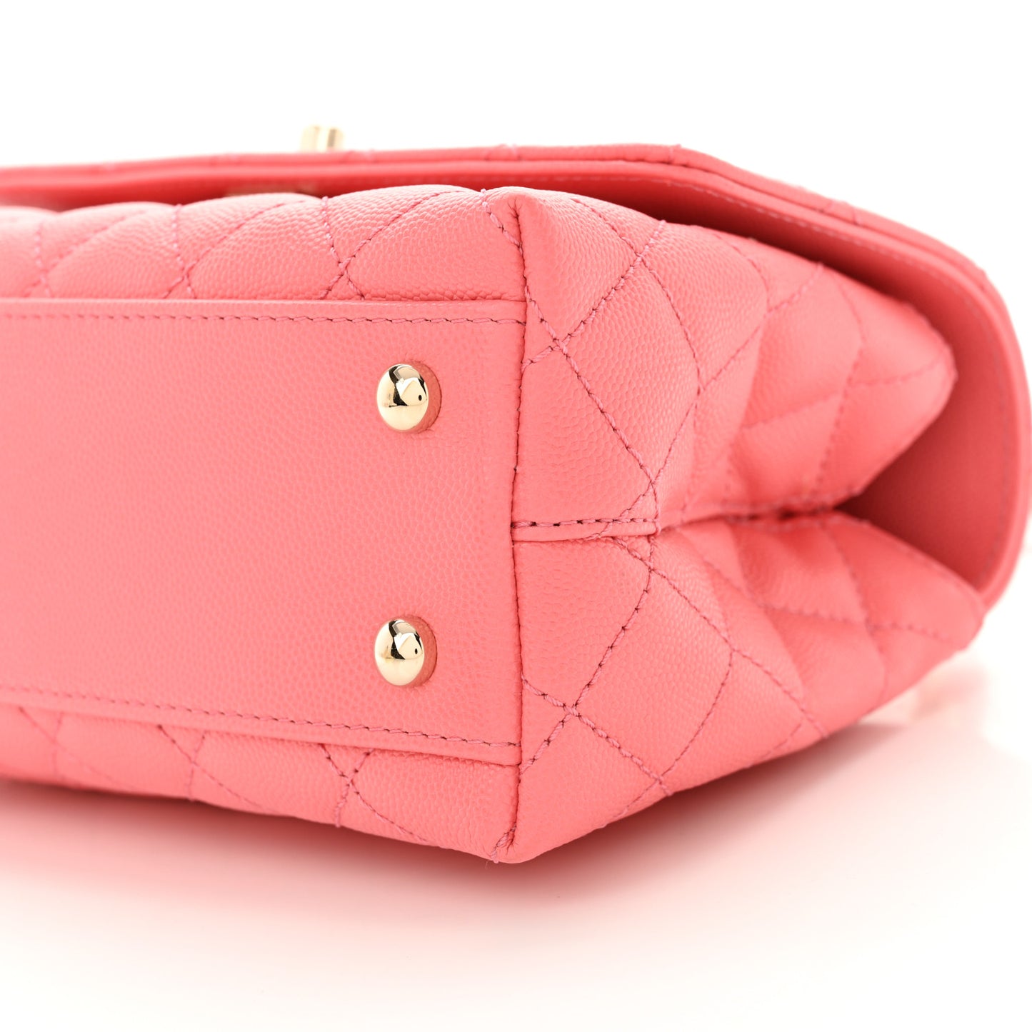 Caviar Quilted Mini Coco Handle Flap Pink
