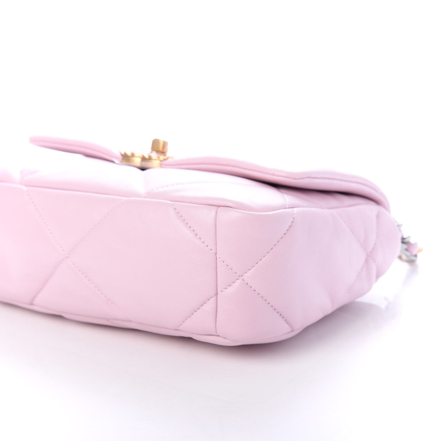 Lambskin Quilted Medium Chanel 19 Flap Light Pink