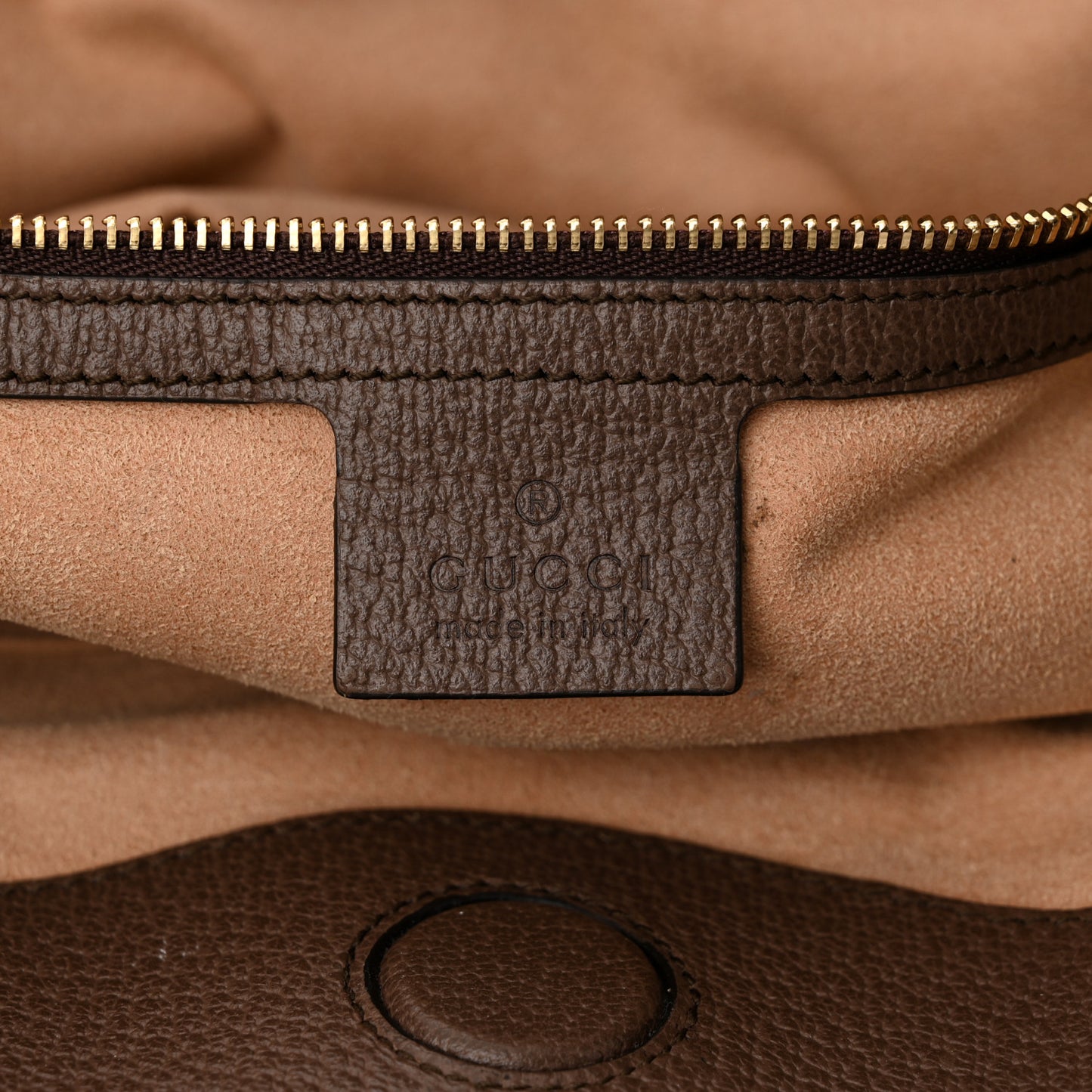 GG Supreme Monogram Textured Calfskin Web Medium Ophidia Shopping Tote Beige Ebony New Acero