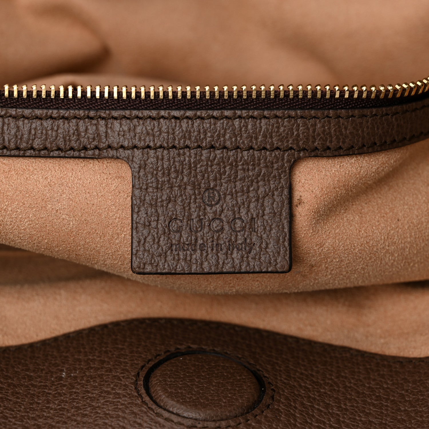 Gucci GG Supreme Monogram Textured Calfskin Web Medium Ophidia Shopping Tote Beige Ebony New Acero 6 of 15