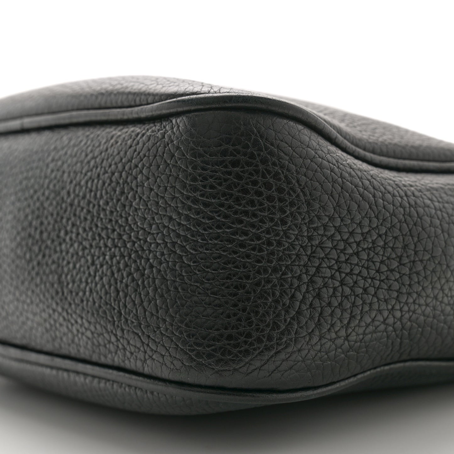Pebbled Calfskin Small Soho Disco Bag Black