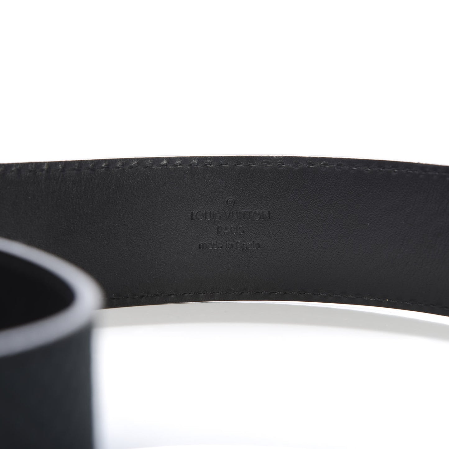 Suede Calfskin Mini Damier 40mm LV Initiales Belt 105 42 Carbone