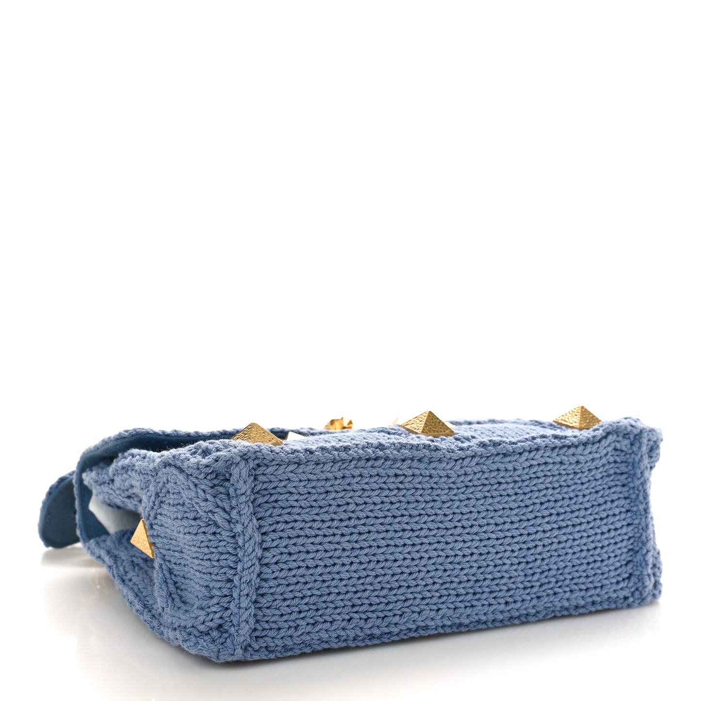 Knit Medium Roman Stud Shoulder Bag Niagara