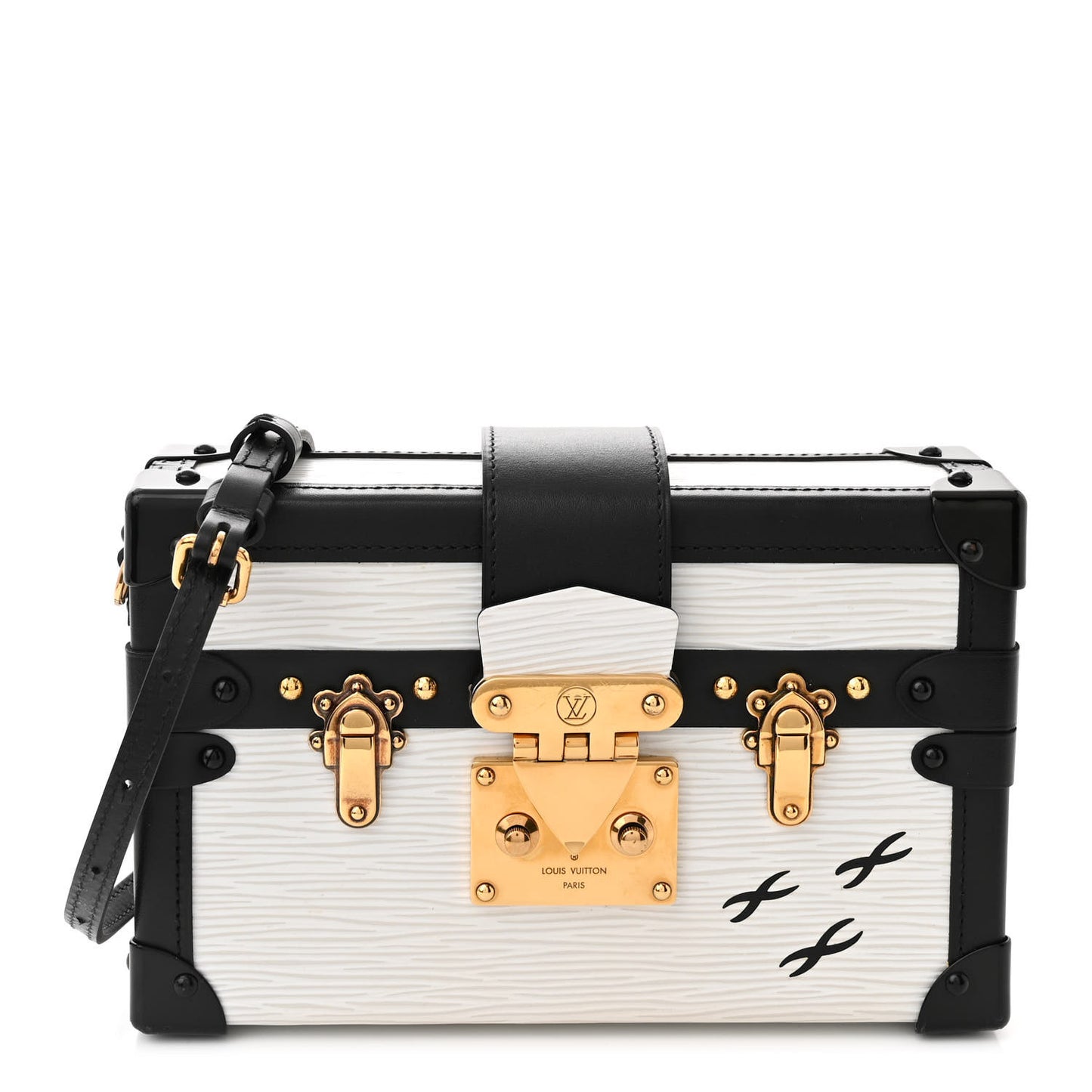Epi Petite Malle White Black