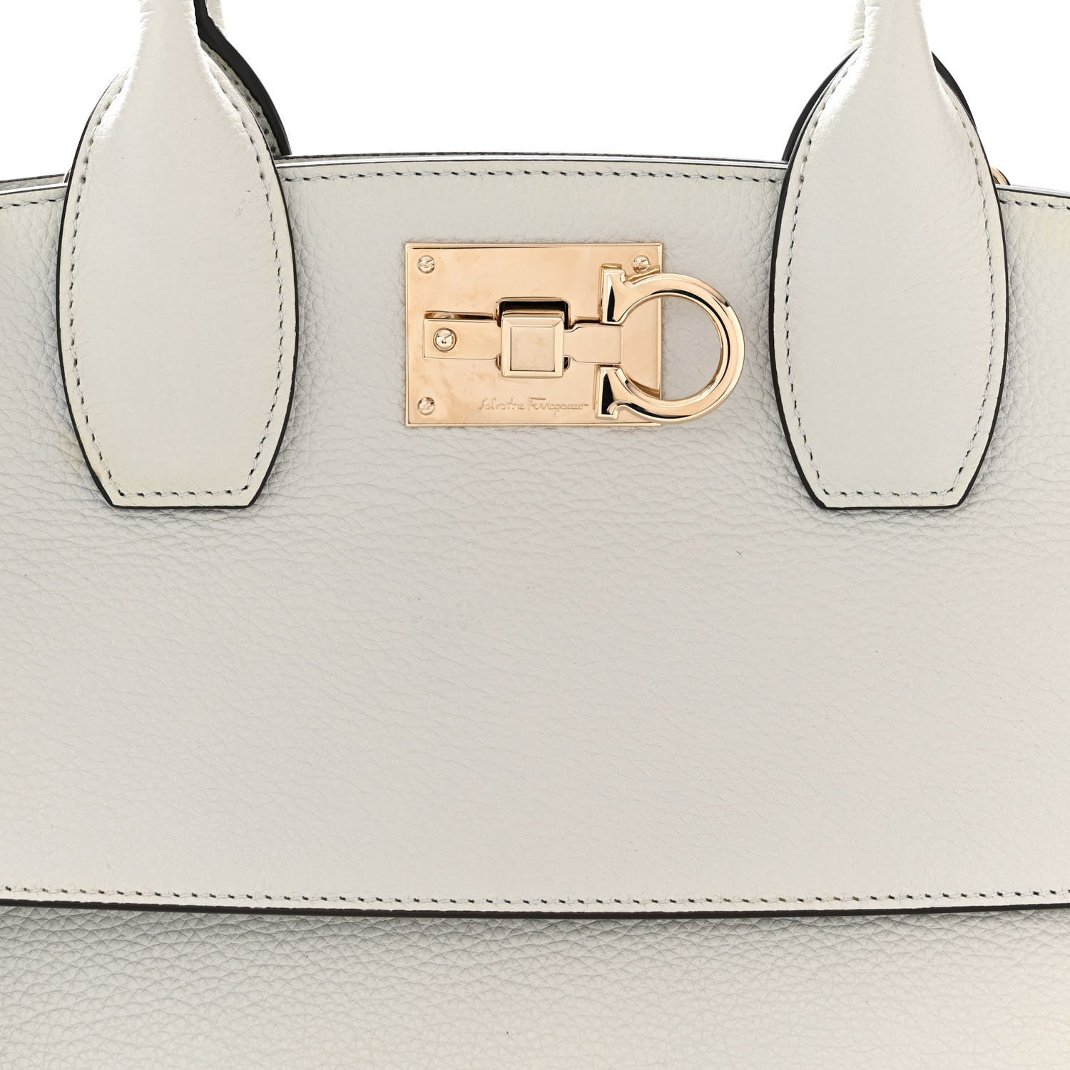 Salvatore Ferragamo Calfskin Large The Studio Bag Gull Grey 8 of 13