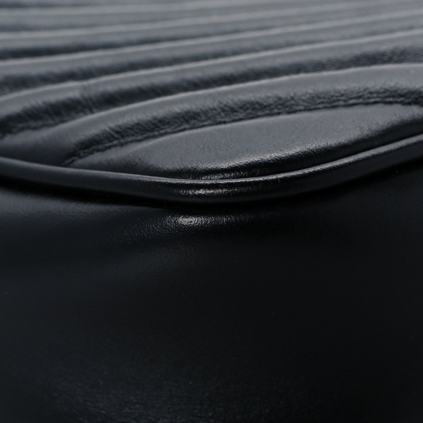 Calfskin Matelasse Monogram Lou Camera Bag Black