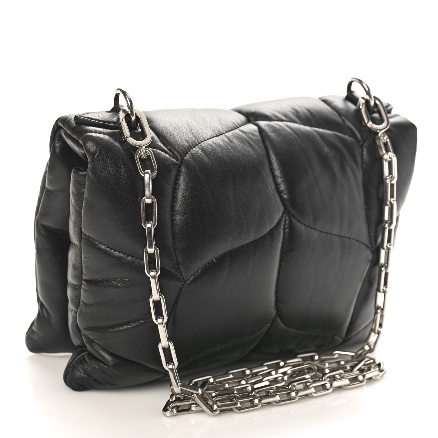 Nappa Pillow Quilted Little Softie Bag Black