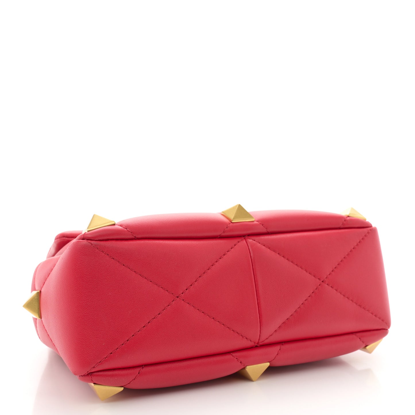 Nappa Medium Roman Stud Shoulder Bag Rouge Pur