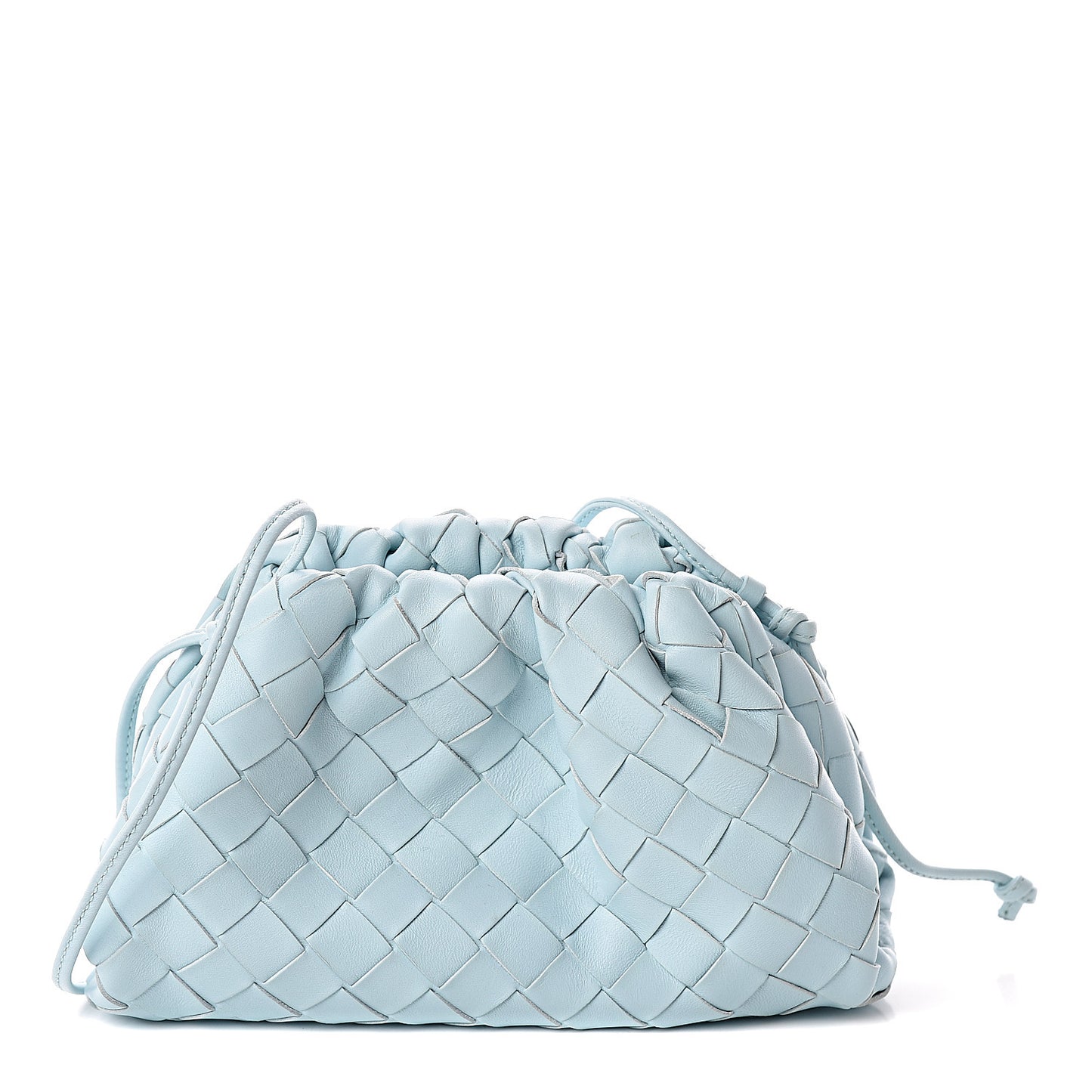 Nappa Intrecciato The Mini Pouch Topazio Silver