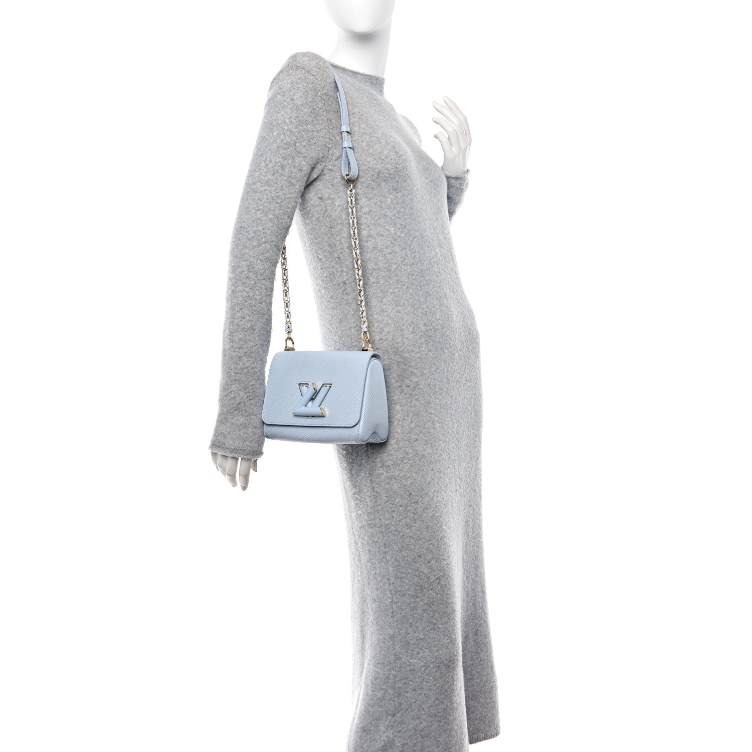 Louis Vuitton Epi Twist Shoulder Bag PM Bleu Celeste 2 of 10