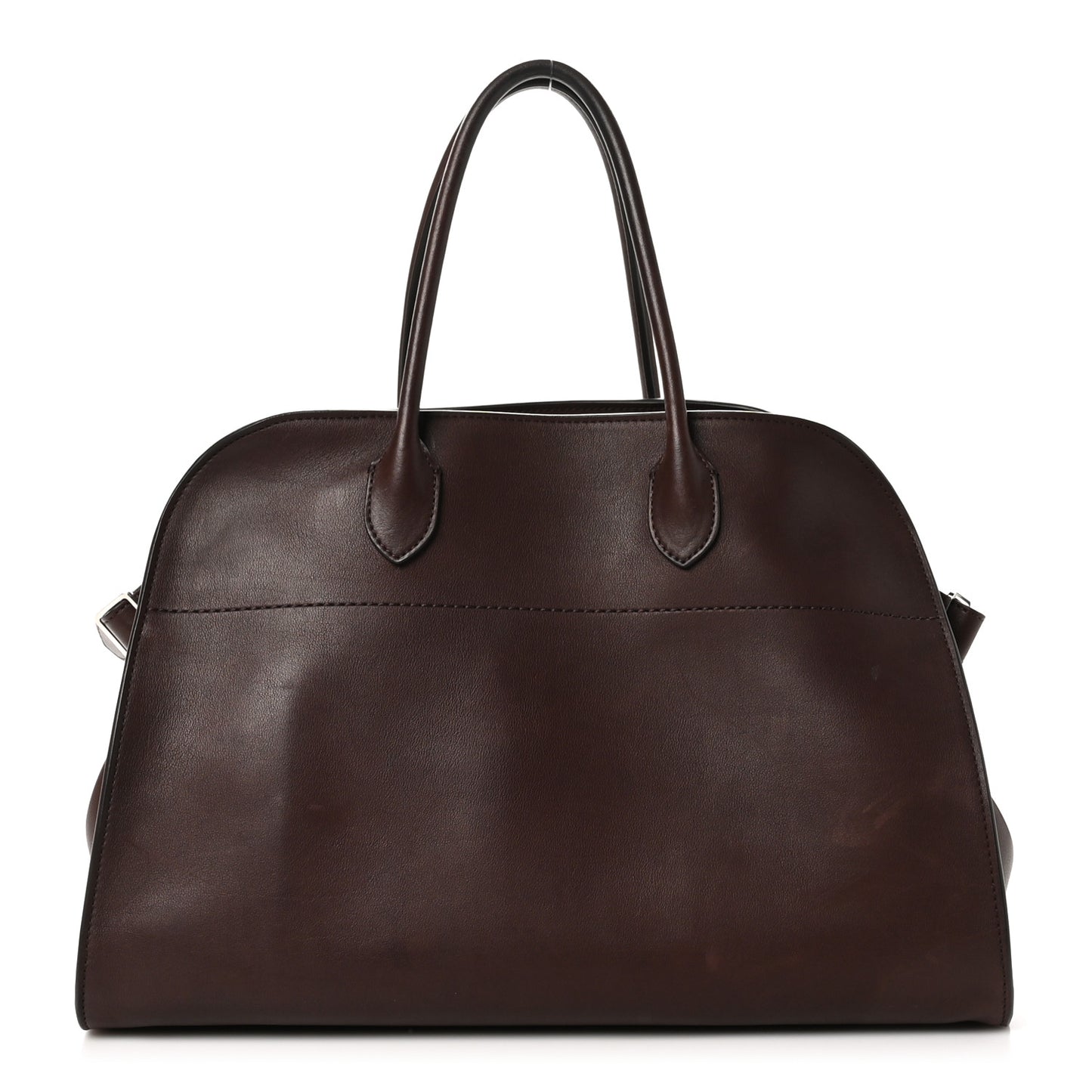 Polished Saddle Calfskin Soft Margaux 15 Dark Brown