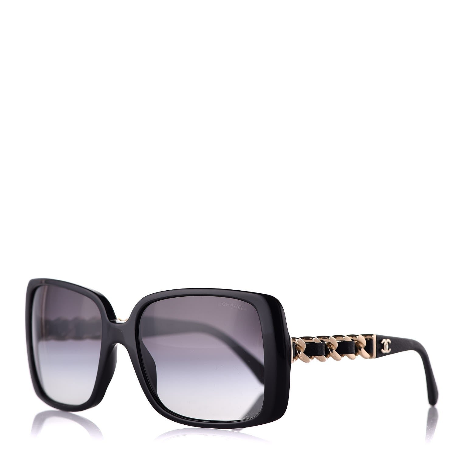 Chanel Chain Sunglasses 5208-Q Black 314041 – FASHIONPHILE