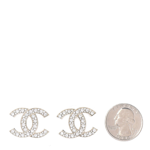 Crystal CC Rockin Summer Stud Earrings Gold