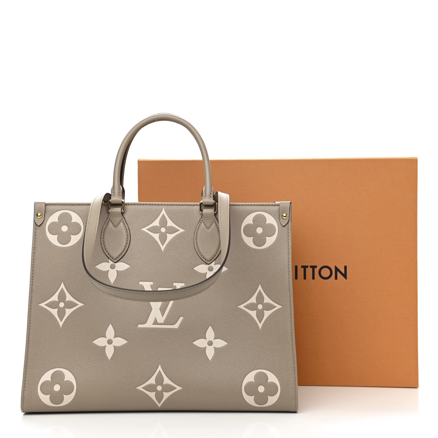 Louis Vuitton Empreinte Monogram Giant Onthego MM Tourterelle Creme 10 of 10