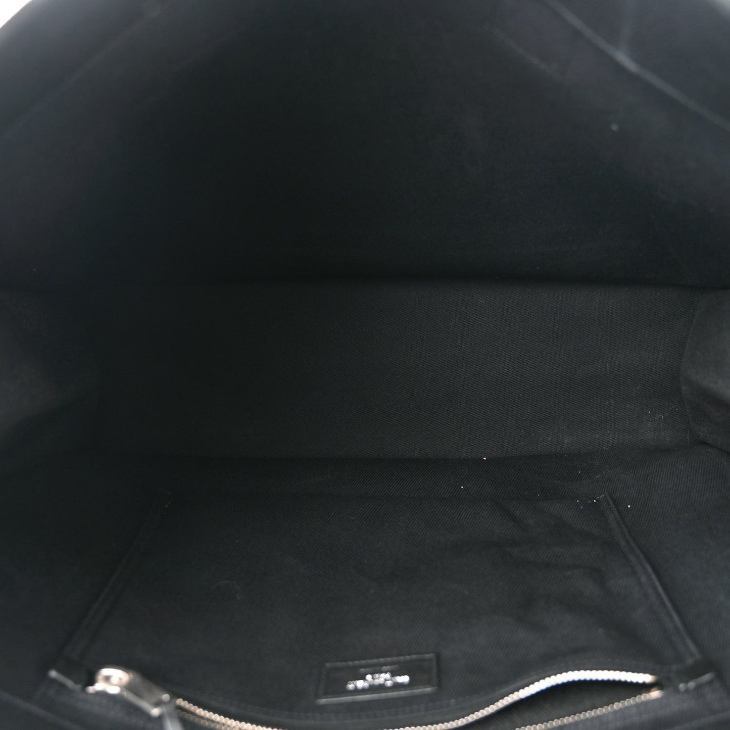 Linen Calfskin Rive Gauche Tote Black
