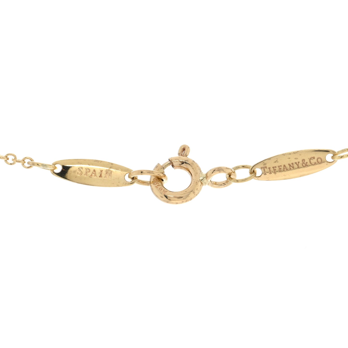 18K Yellow Gold Diamond .17ct Elsa Peretti Diamonds by the Yard Heart Pendant Necklace
