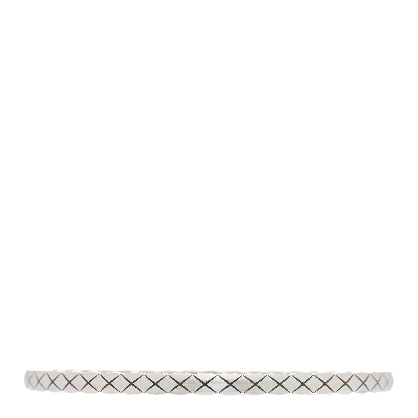 18K White Gold Mini Coco Crush Bangle Bracelet L