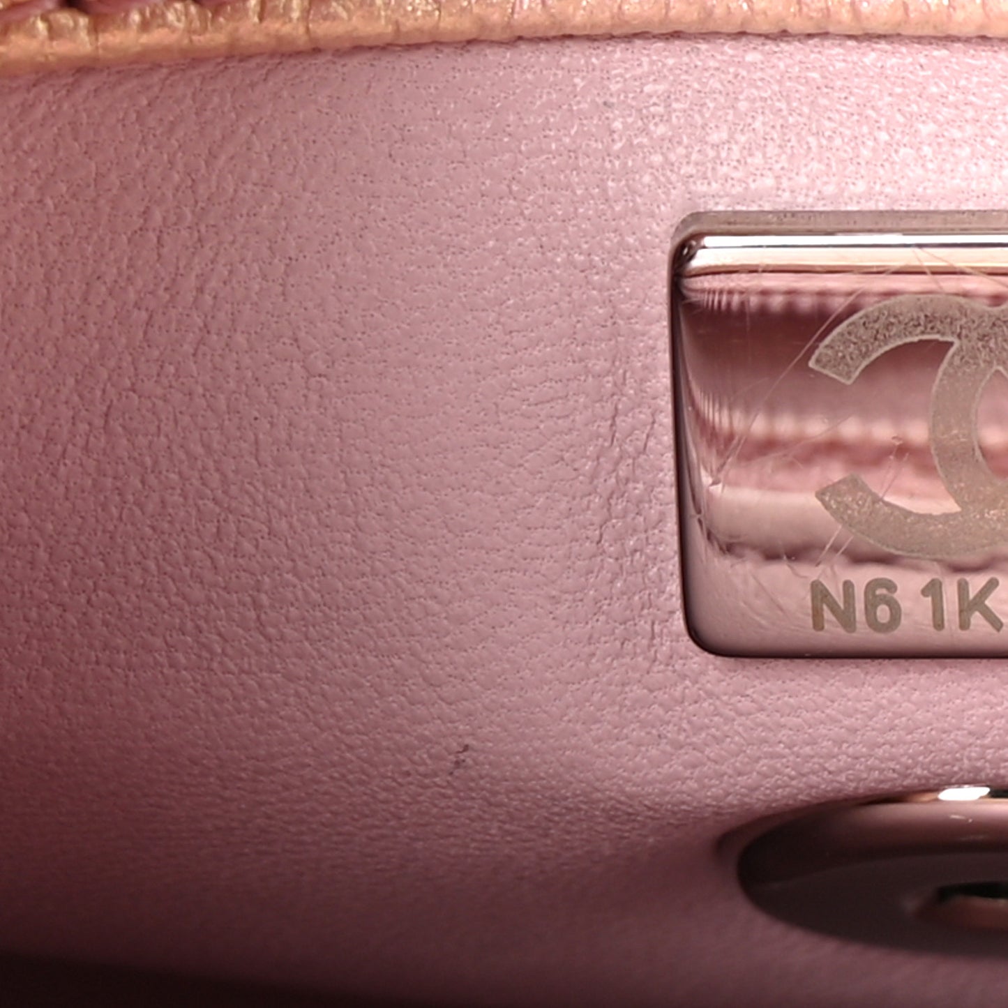 Iridescent Caviar Quilted Mini Coco Handle Flap Pink