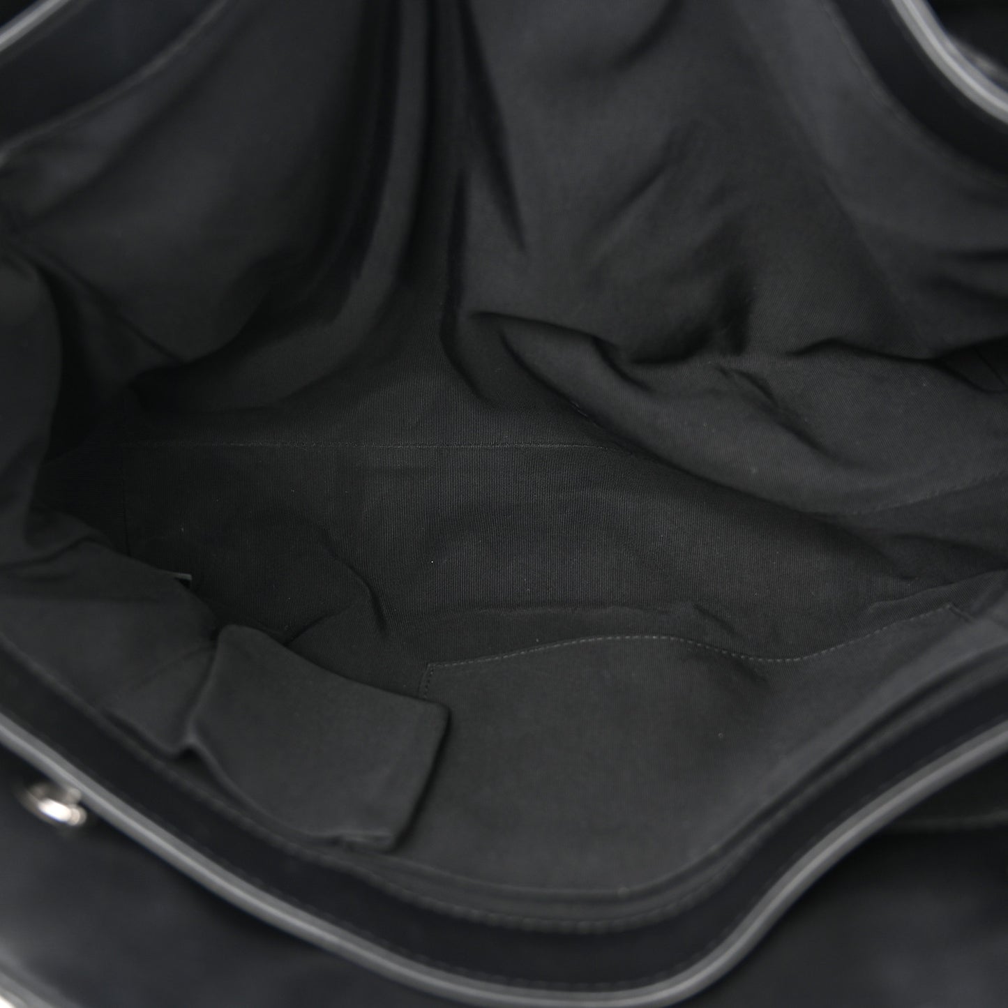 Patent Quilted Reverso Boy Tote Black