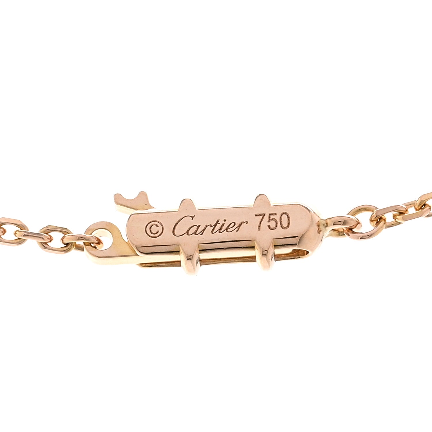 Cartier 18K Pink Gold Diamond Hearts And Symbols Pendant Necklace 4 of 4