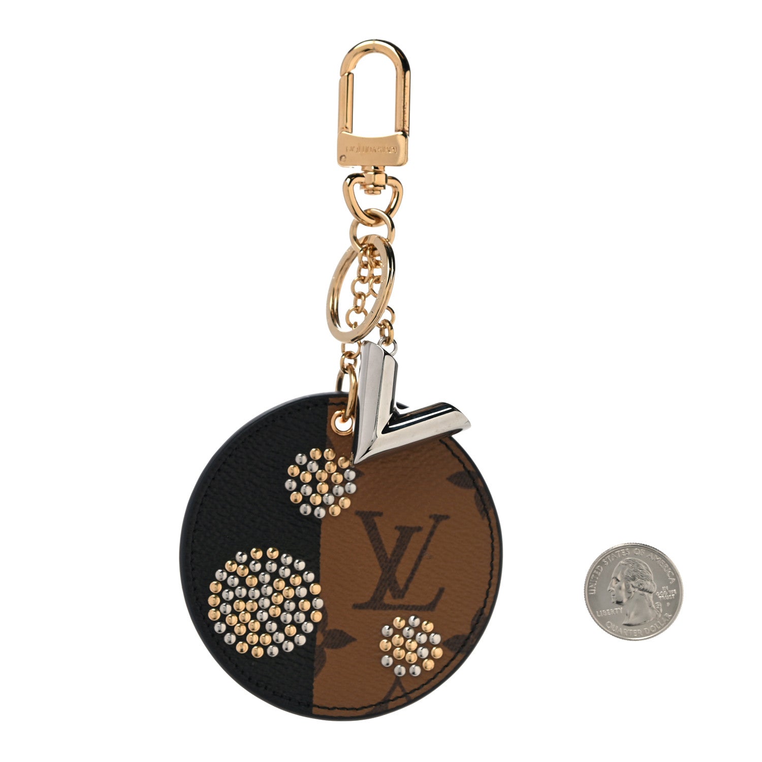Louis Vuitton Reverse Monogram Night Lights Bag Charm Key Ring 2 of 4