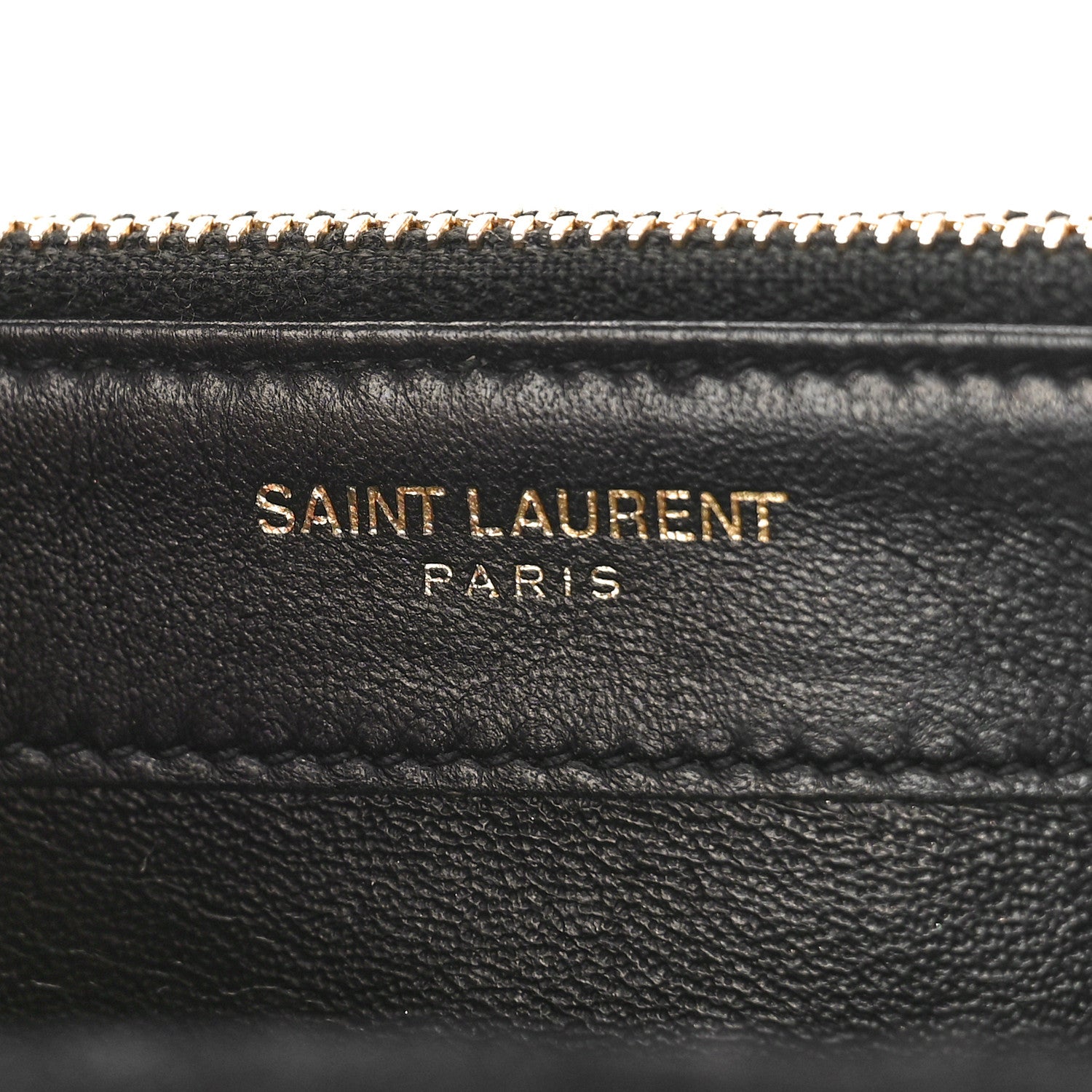 Saint Laurent Metallic Calfskin Matelasse Chevron Monogram Envelope Chain Wallet Fuchsia 6 of 10