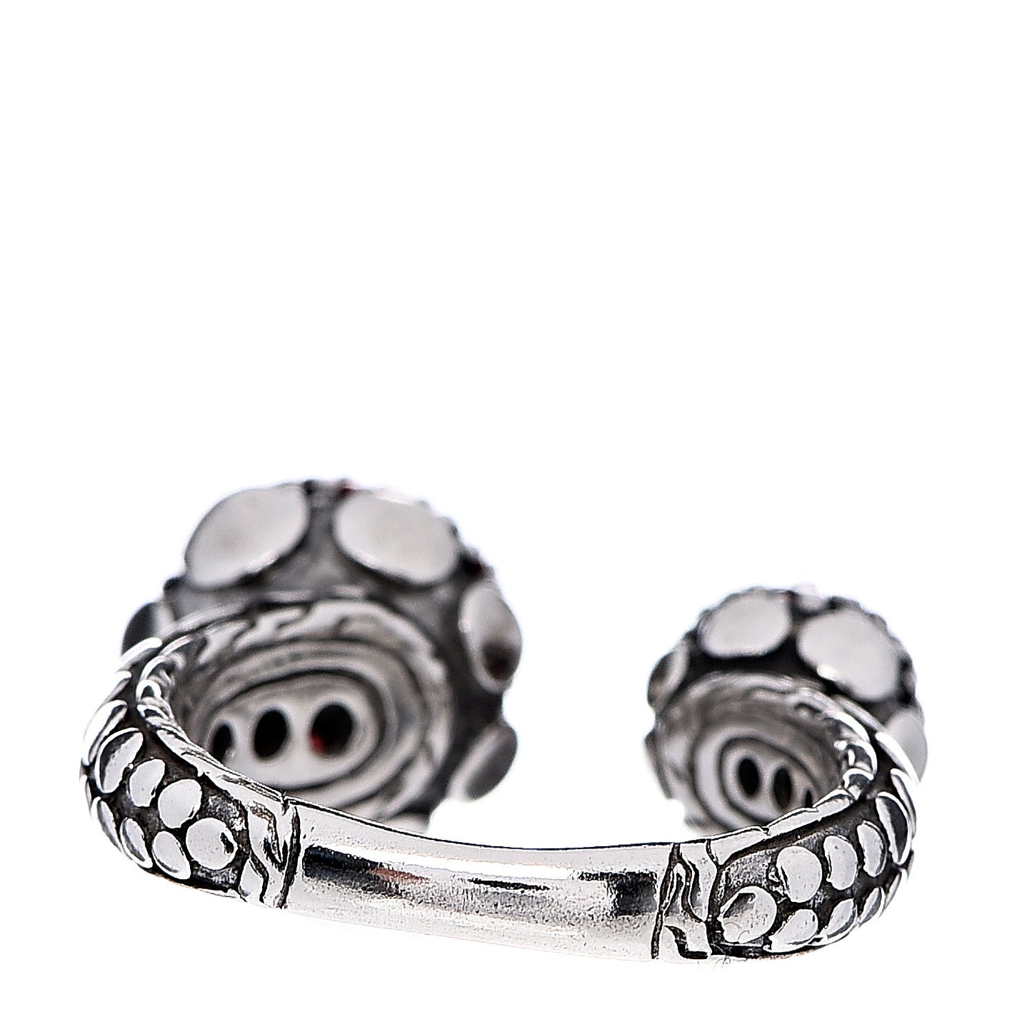 Sterling Silver Garnet Dot Bypass Ring 55 7.25