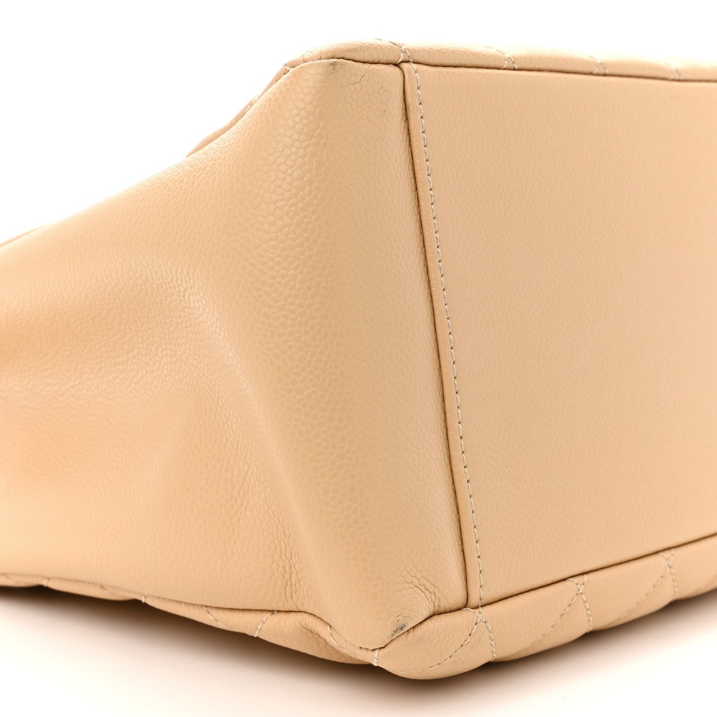 Caviar Quilted Grand Shopping Tote GST Beige Clair