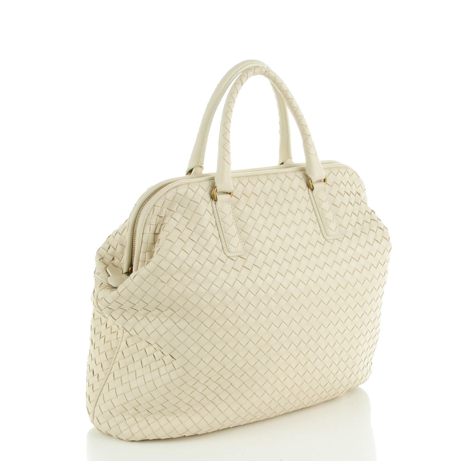 Bottega Veneta Nappa Intrecciato Frame Tote Colonial 3 of 8