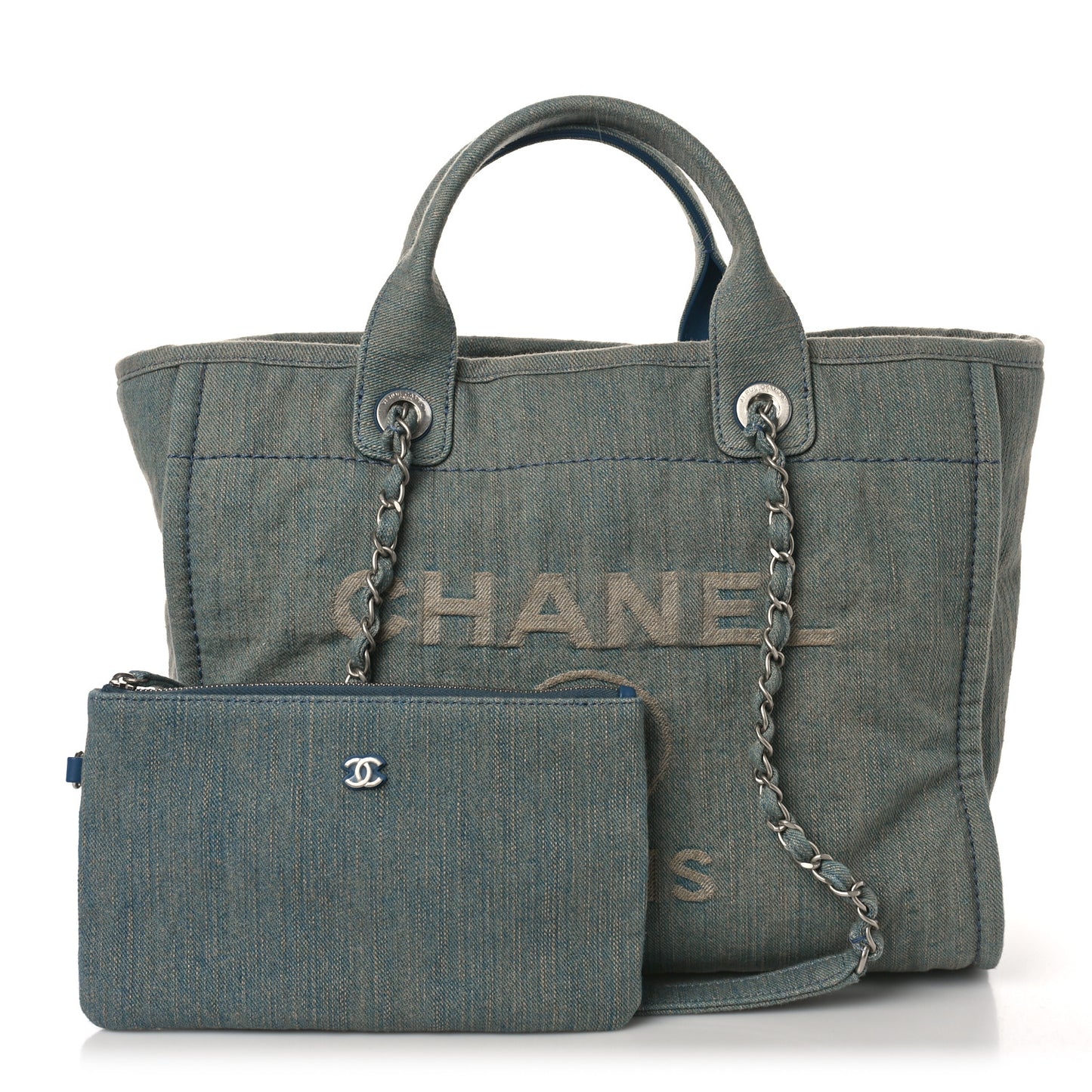 Denim Small Deauville Tote Light Blue