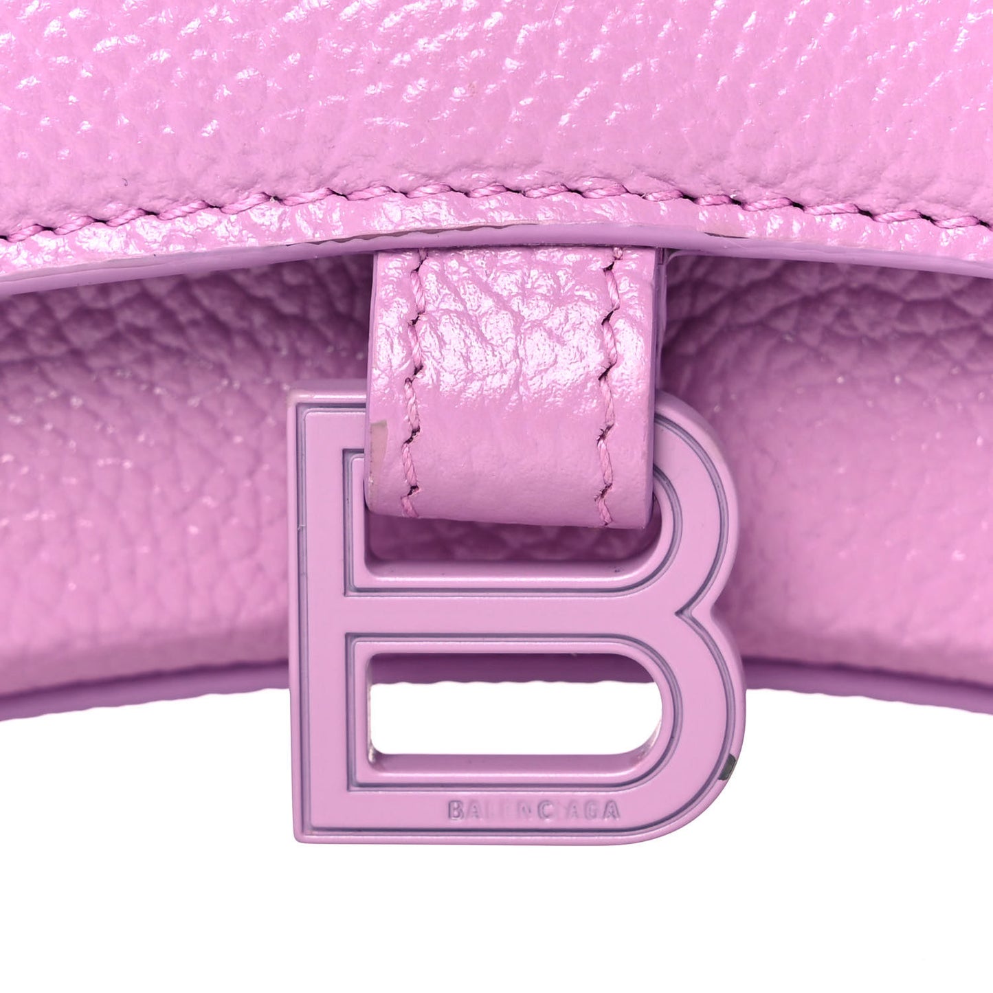 Grained Calfskin Tonal B Hourglass Chain Cardholder Lilac
