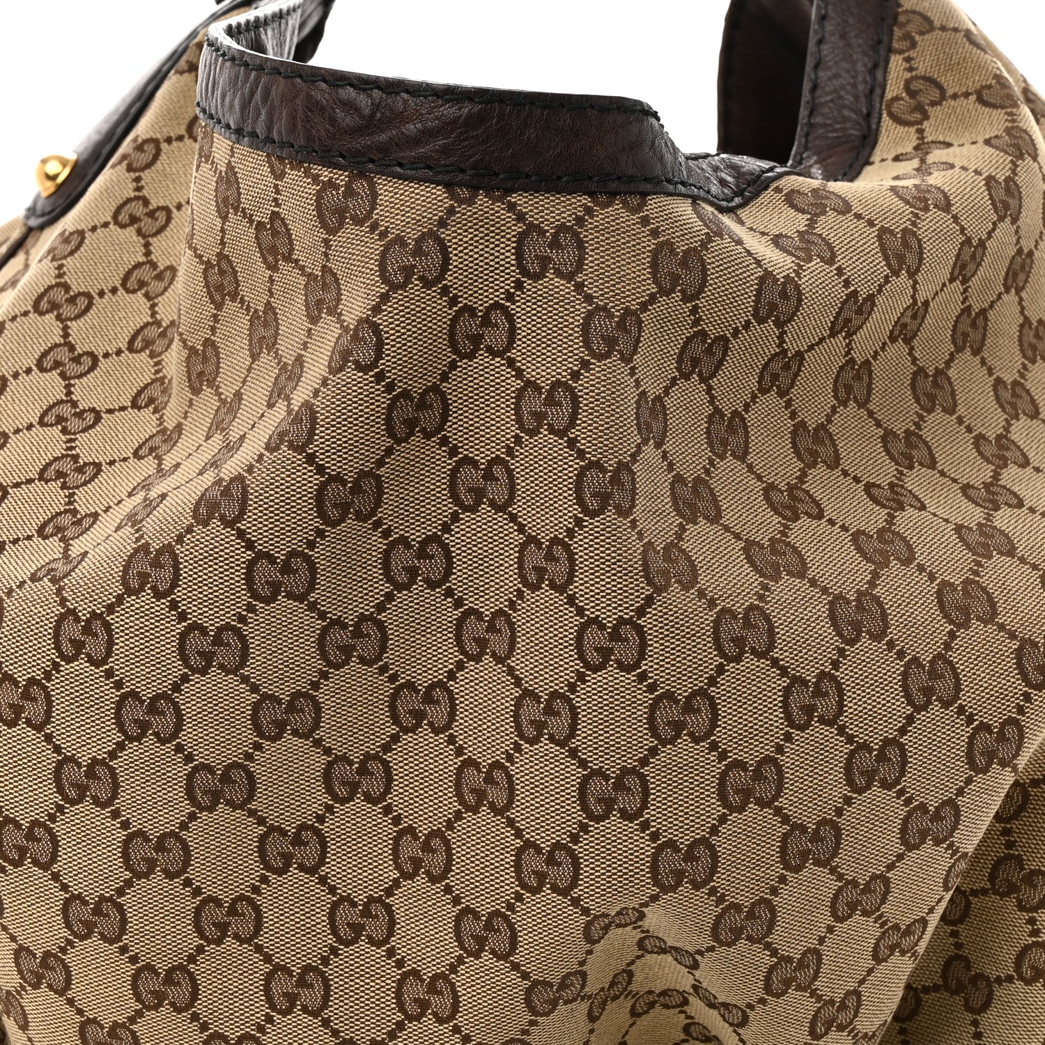 Gucci Monogram Large Jockey Hobo Dark Brown 8 of 12