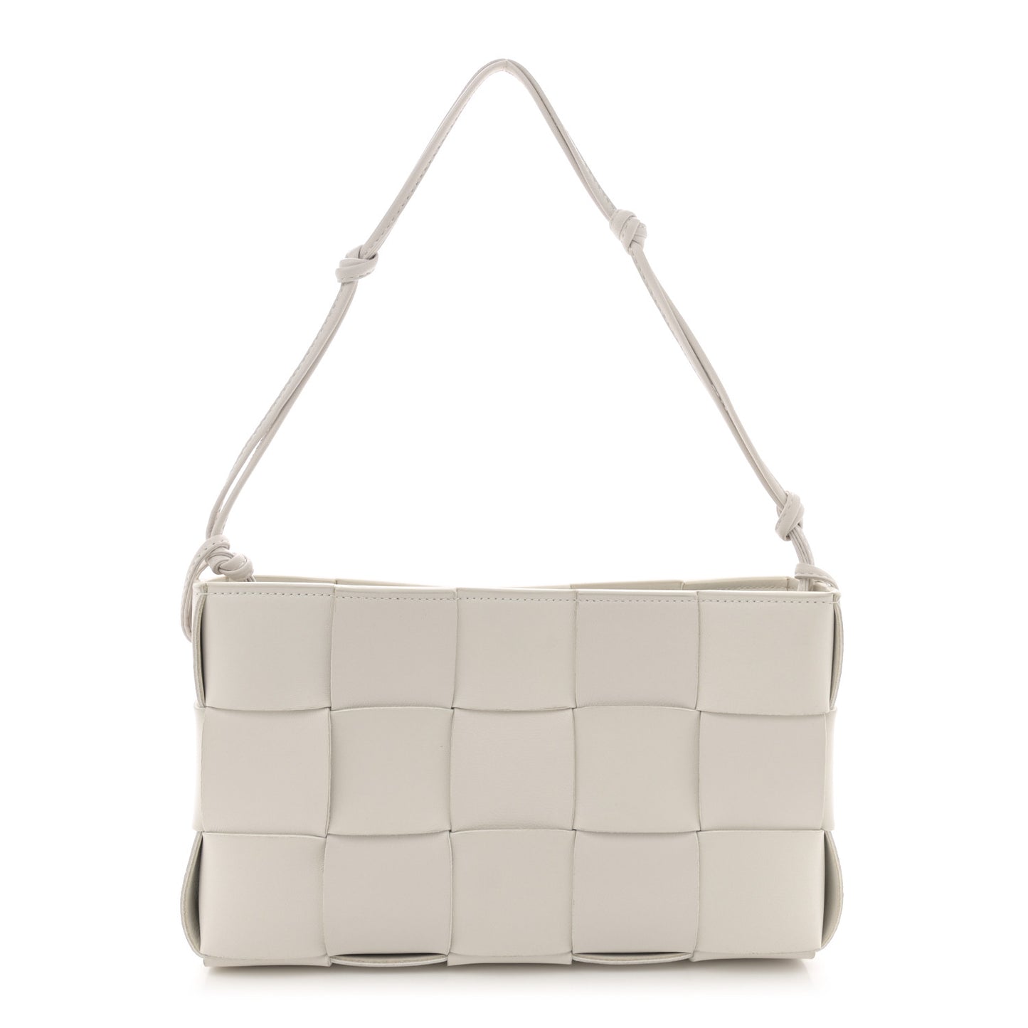 Calfskin Maxi Intrecciato Cassette Pouch On Strap Chalk