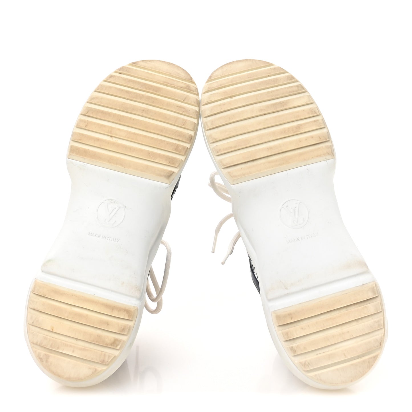 Patent Monogram Stripe LV Archlight Sneakers 36 White Blue