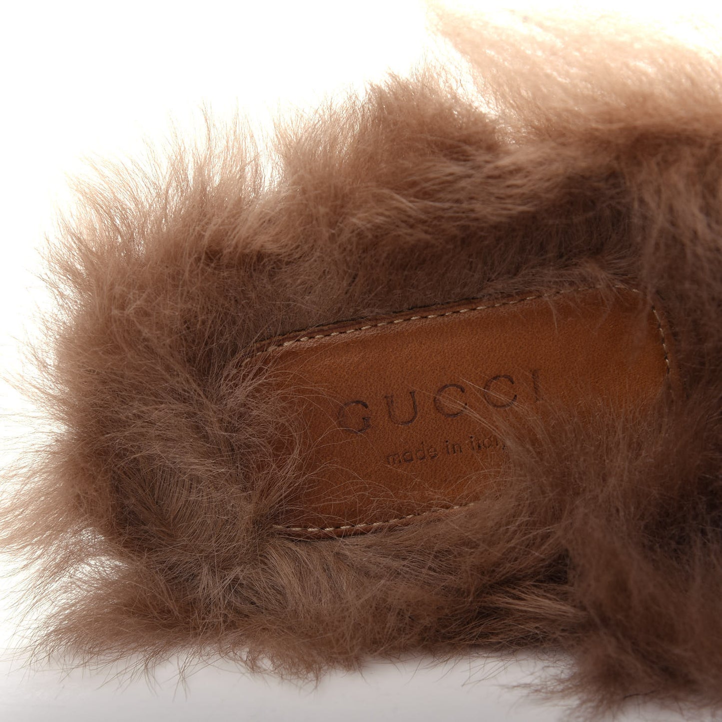 Velvet Fur Womens Princetown Slippers 35.5 Hibiscus Red