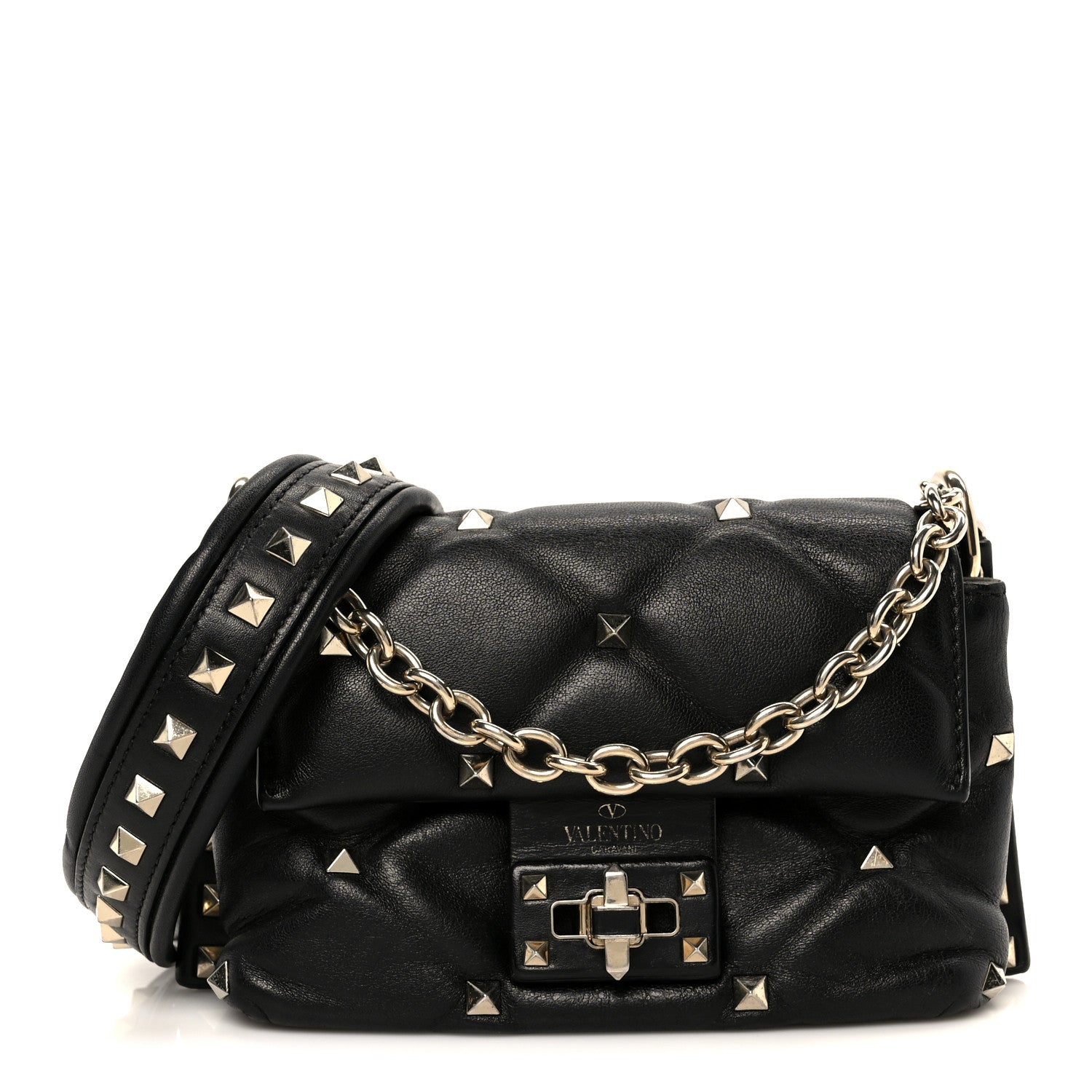 Valentino Garavani Nappa Mini Candystud Crossbody Bag Black