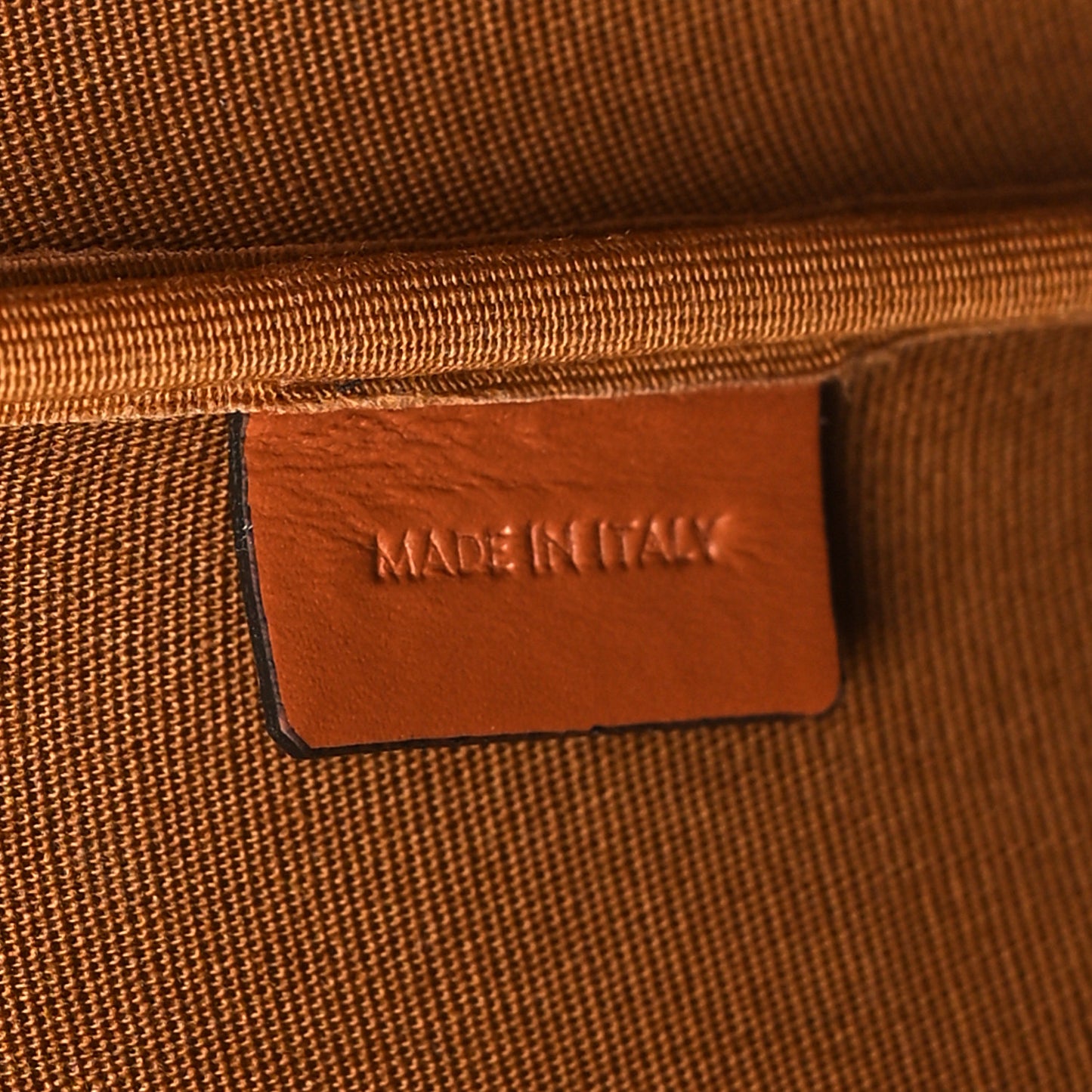 Triomphe Canvas Calfskin Medium Bucket Bag Tan