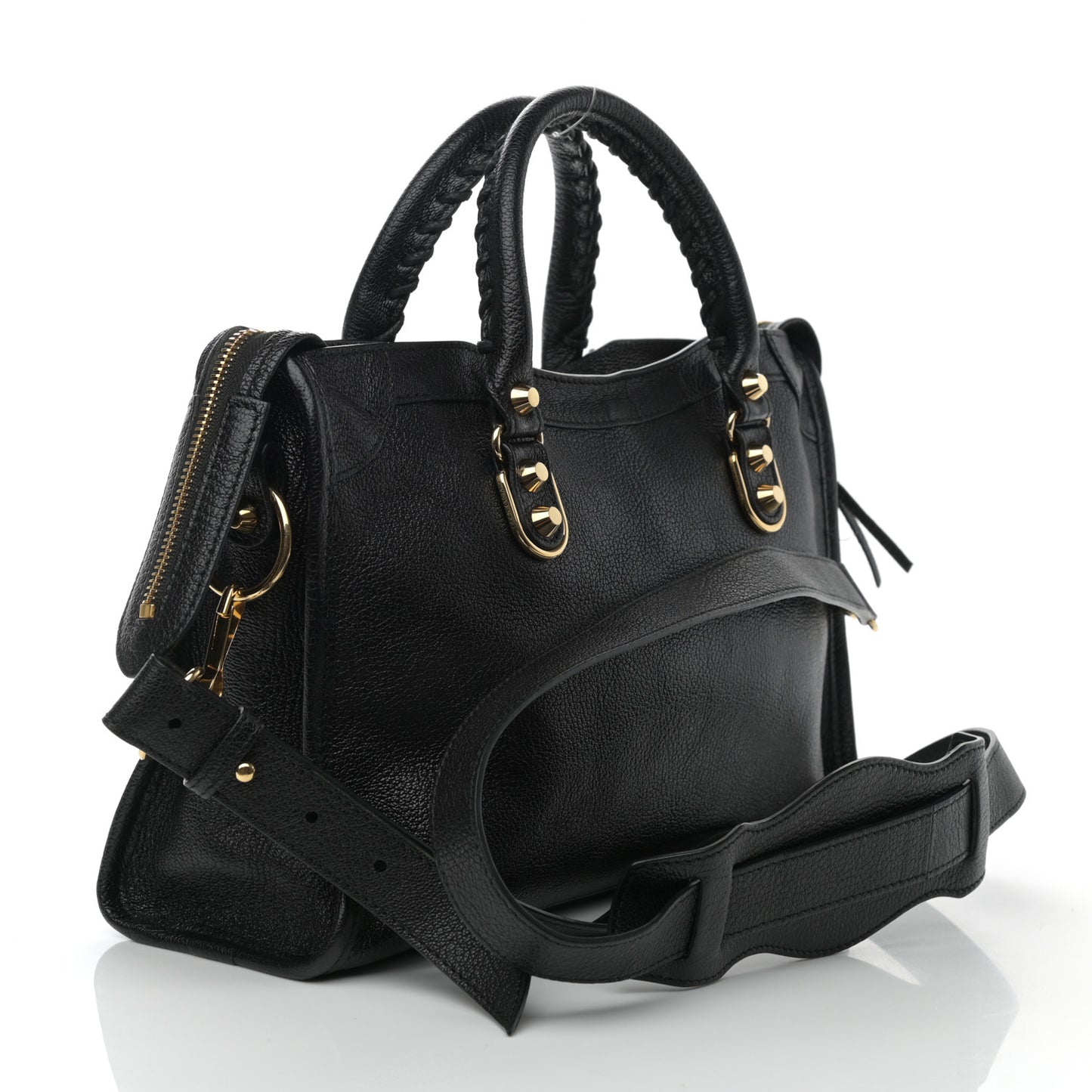 Chevre Gold Metallic Edge Hardware S City Black