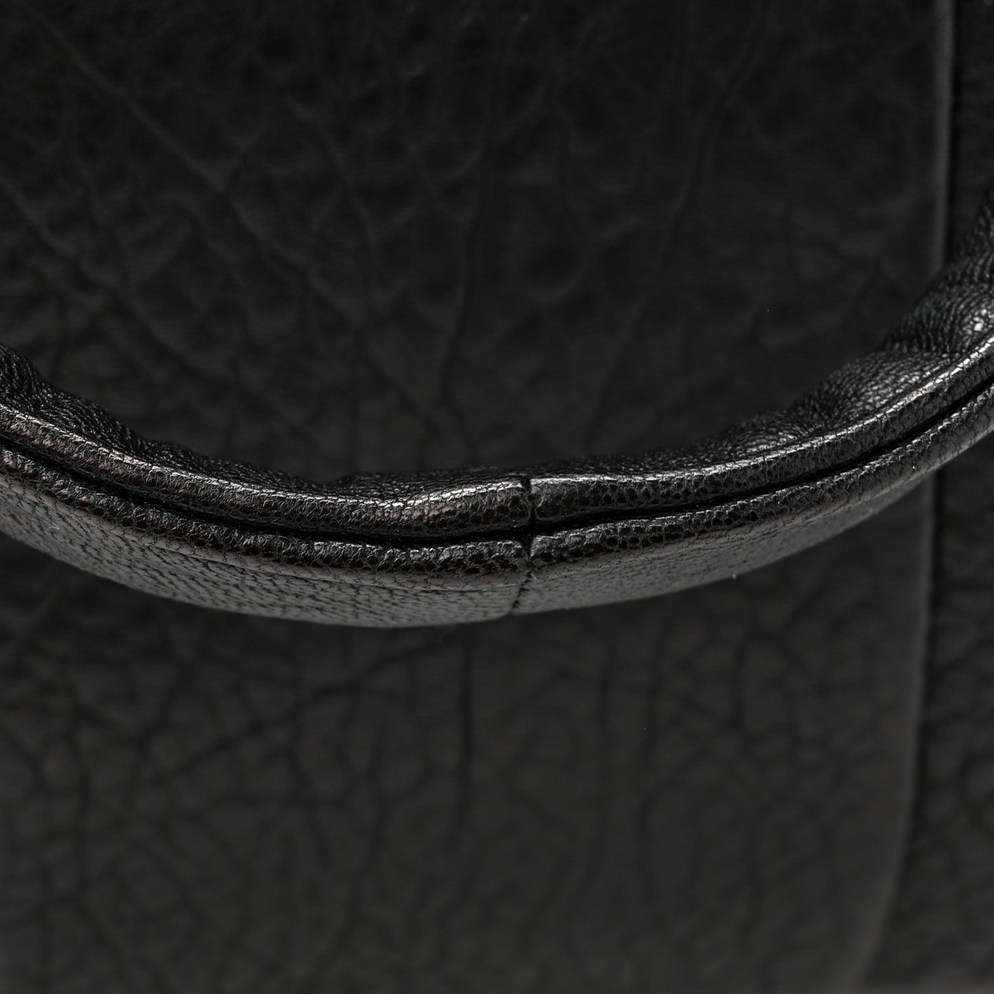 Pebbled Lambskin Rocco Black Rose Gold Hardware