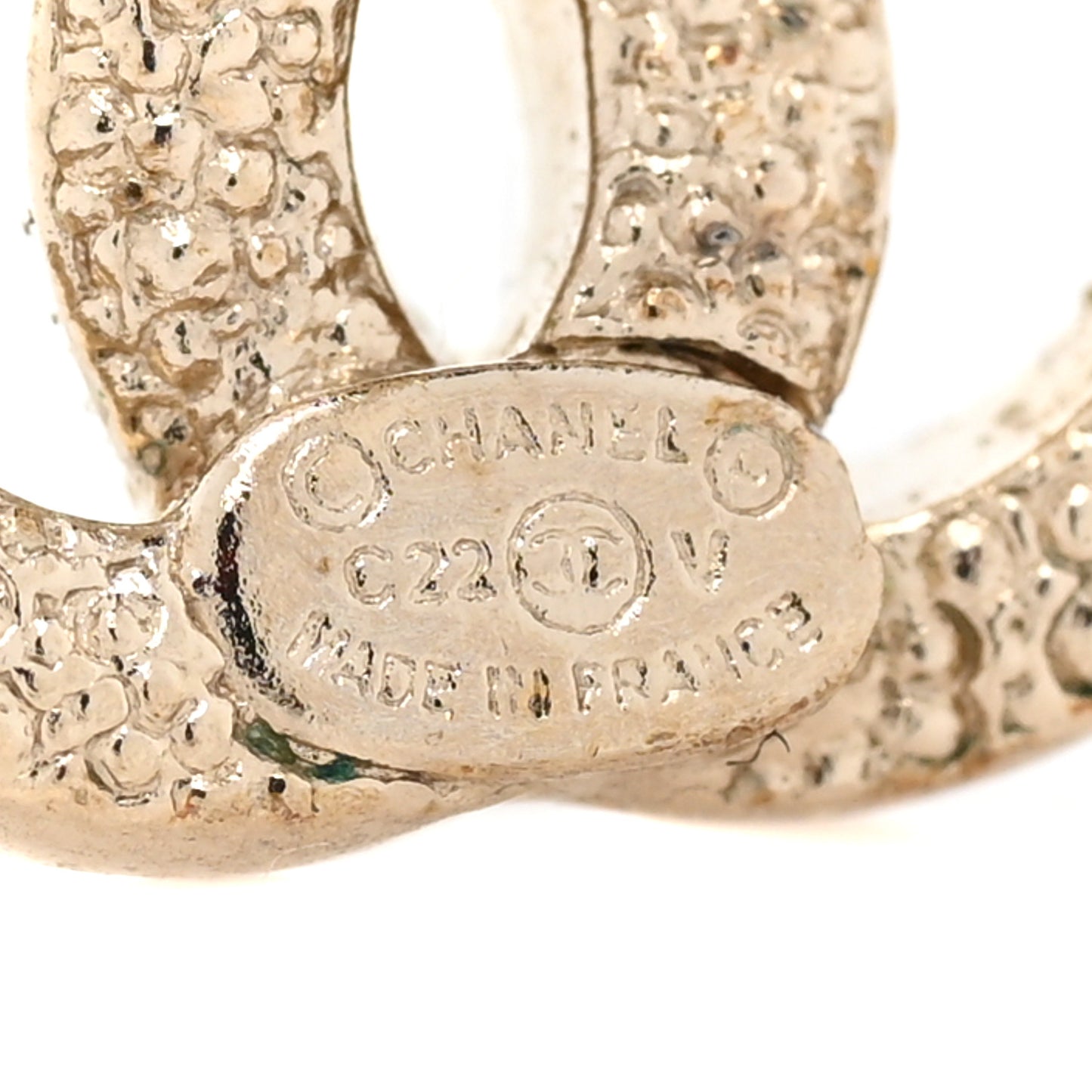 Crystal CC Earrings Gold