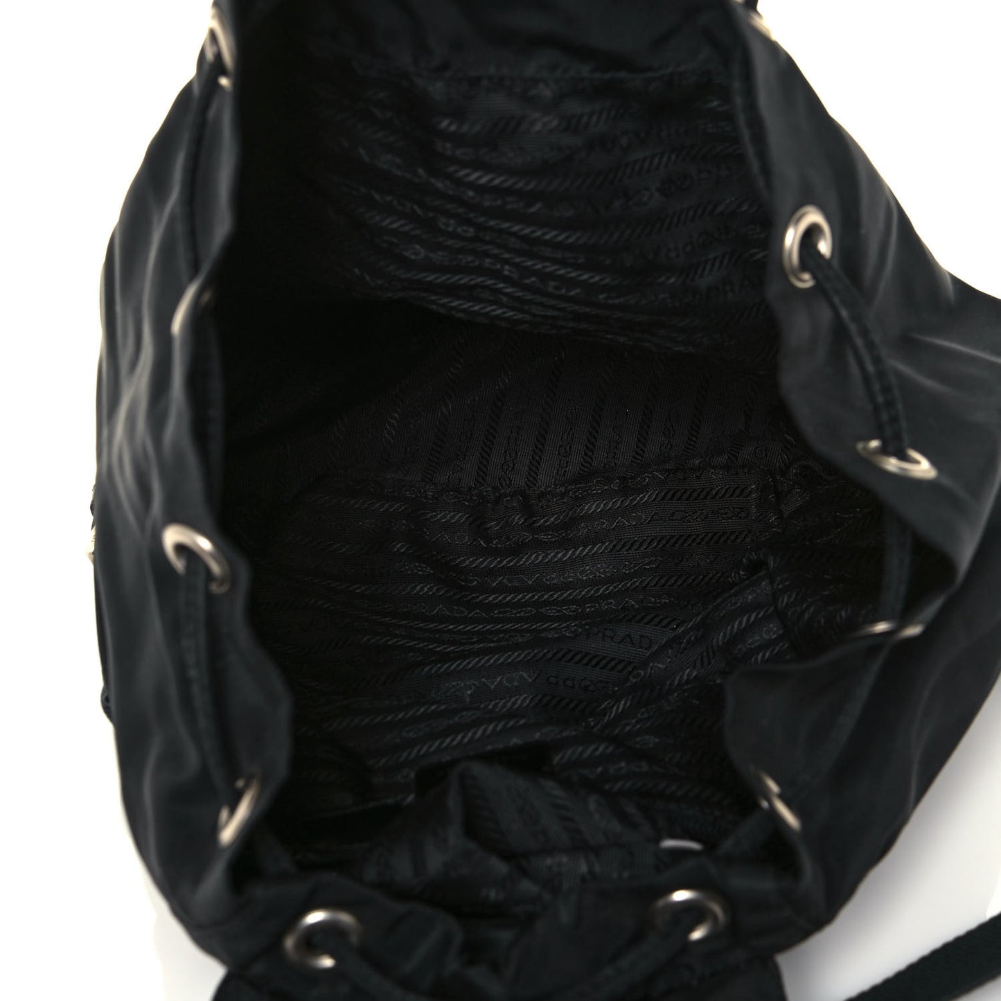 Nylon Vela Single Buckle Backpack Black