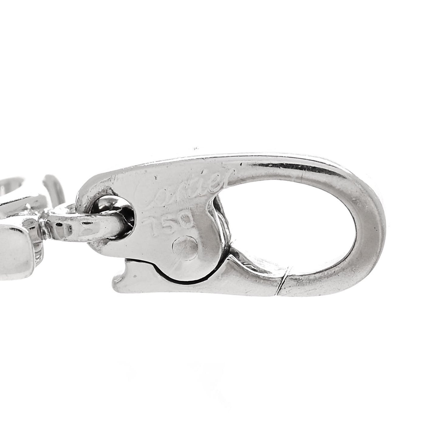 18K White Gold Logo Charm