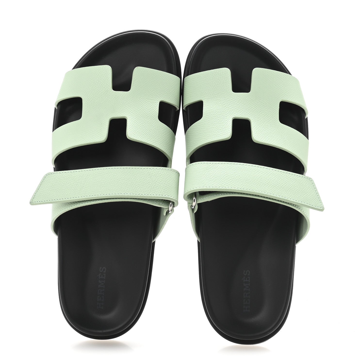Hermes Epsom Womens Chypre Sandals 40 Vert Jade 2 of 9