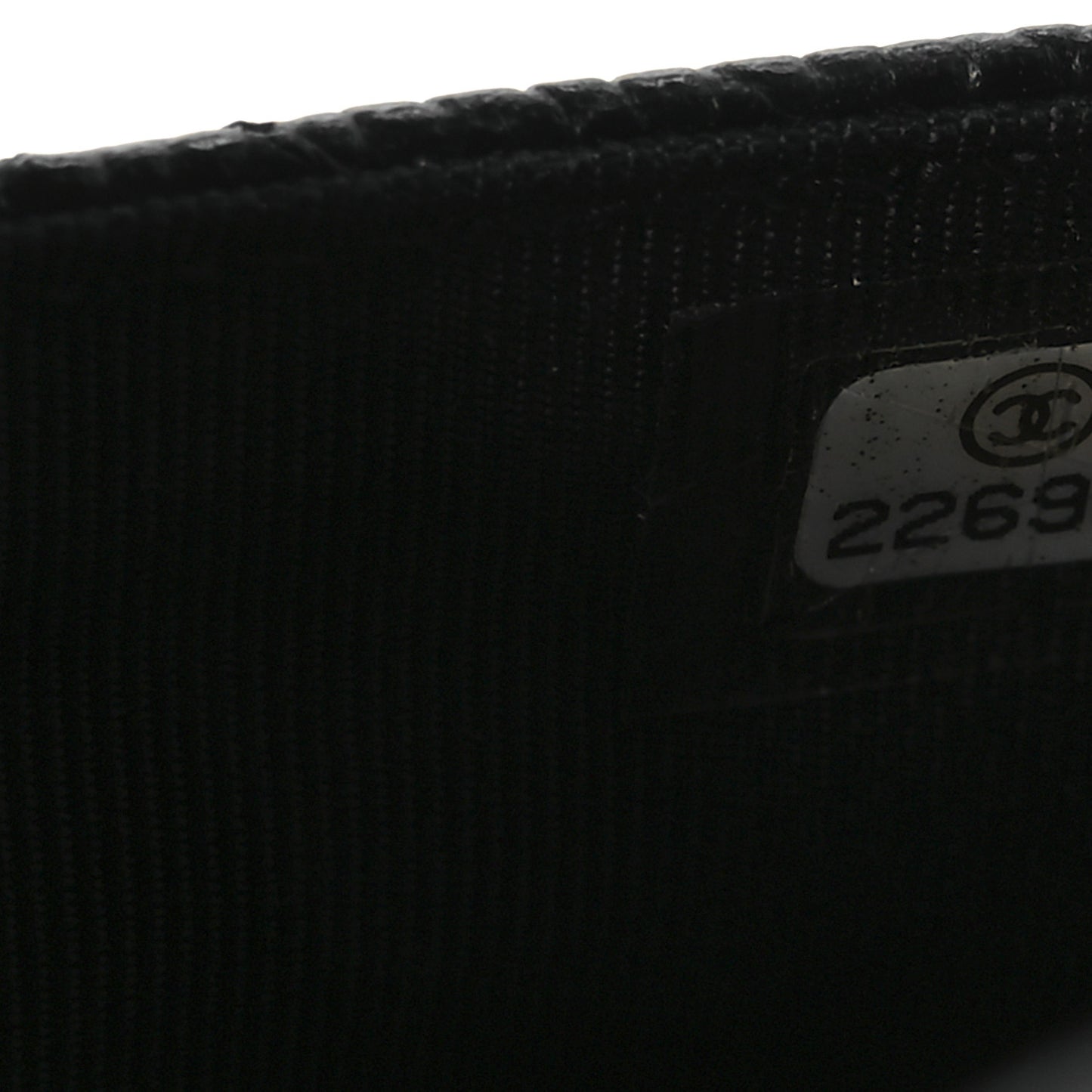 Caviar Quilted Flap Card Holder Wallet Black